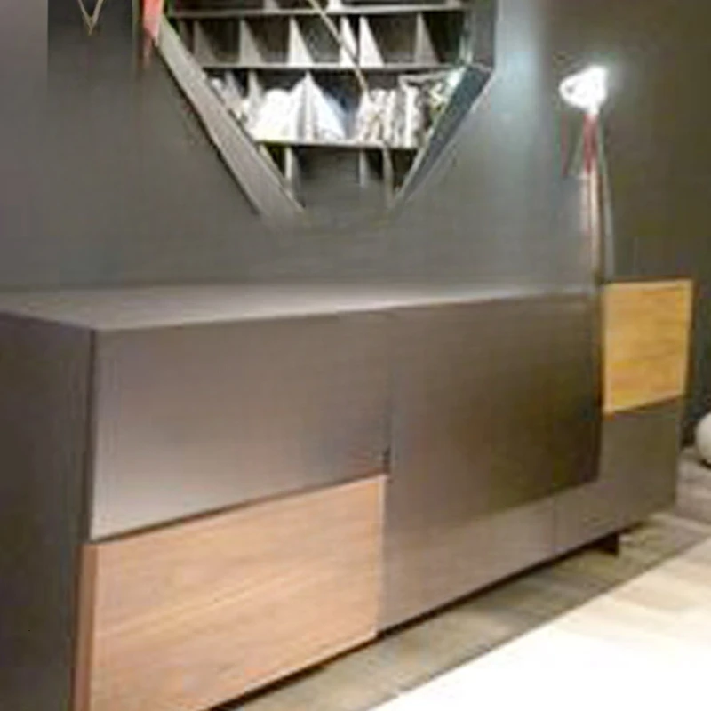 

Art design sense, gray TV cabinet, personality and creativity