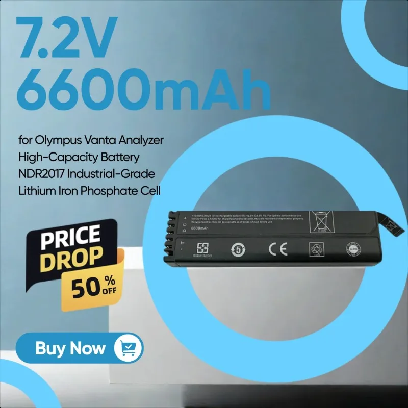 

7.2V 6600mAh for Olympus Vanta Analyzer High-Capacity Battery NDR2017 Industrial-Grade Lithium Iron Phosphate Cell