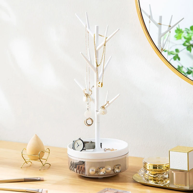 Drehen Schmuck Lagerung Box Multifunktionale Lagerung Rack Schmuck Uhr Schlüssel Rack Kreative Halskette Ohrring Display Rack Organizer