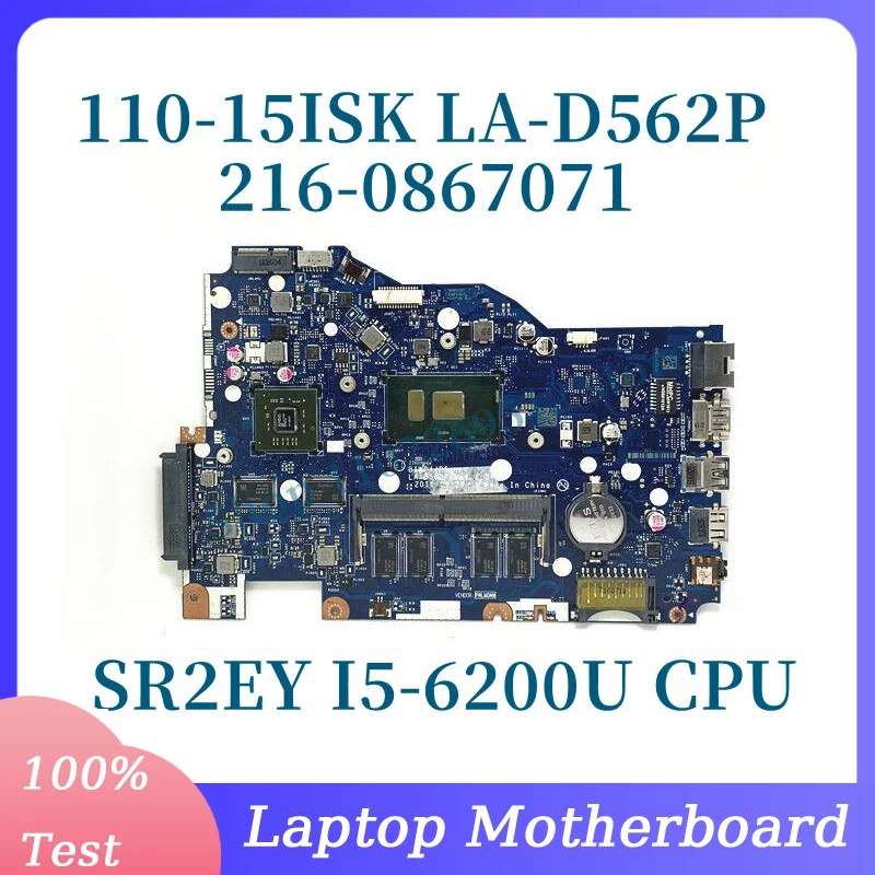 

BIWP4/P5 LA-D562P With SR2EY I5-6200U CPU Mainboard For Lenovo 110-15ISK Laptop Motherboard 216-0867071 100% Fully Tested Good