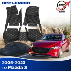 Car Floor Mats For Mazda 3 2006-2023 2022 2021 2020 2013 2012 2011 2020 Custom Auto Foot Pads Carpet Cover Interior Accessories