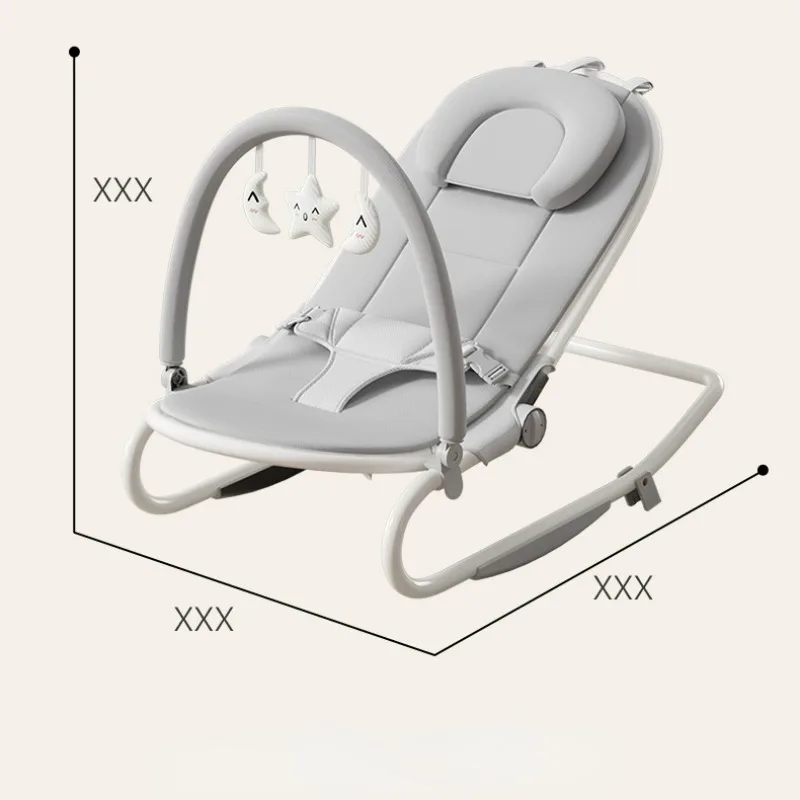 Can Sit and Lie Down Baby Rocking Chairs, Non Electric Soothing Baby Rocker, Lightweight Newborn Soothing Rocking Chair for Baby