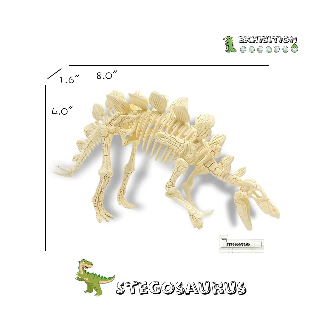 Dinosaur Fossil Skeleton Assembly DIY Toy Educational Jigsaw Puzzle Model Set, Suitable for Children Over 6 Years Old