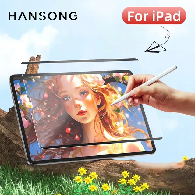 Dla 2024 iPad Air 11 13 M2 Pro 11 13 M4 Magnetyczna papierowa folia na ekran 10. 9.7 5 6 10.5 10.2 7 8 9th mini 45 6