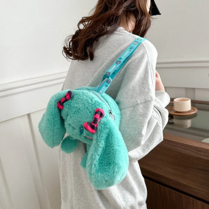 Dessin animé Hatsune Miku poupée bidimensionnelle sac en peluche mignon Hatsune Anime périphérique sac à bandoulière souple cadeaux de noël pour enfants