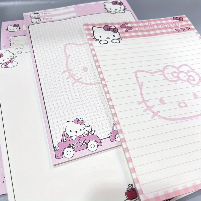 30 Pages Kawaii Anime Sanrio Hello Kitty Paper Book B5 Book Tearable Learning Paper Draft Note Word Book Stationery Supplies