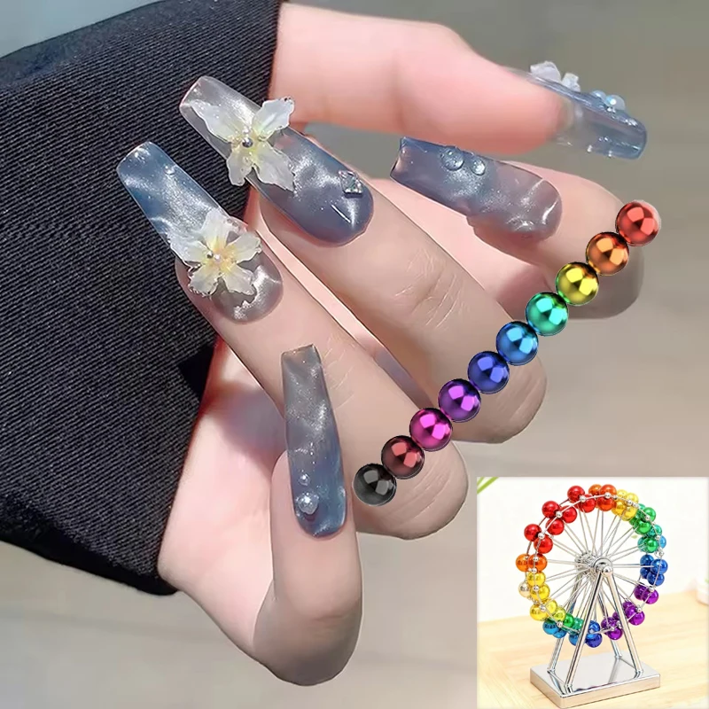 مسمار الفن القط العين مغناطيس السنانير المغناطيسية القوية دفع دبوس للثلاجة السبورة المنزل مكتب خريطة صور مذكرة DIY بها بنفسك مانيكير أداة ديكور #1