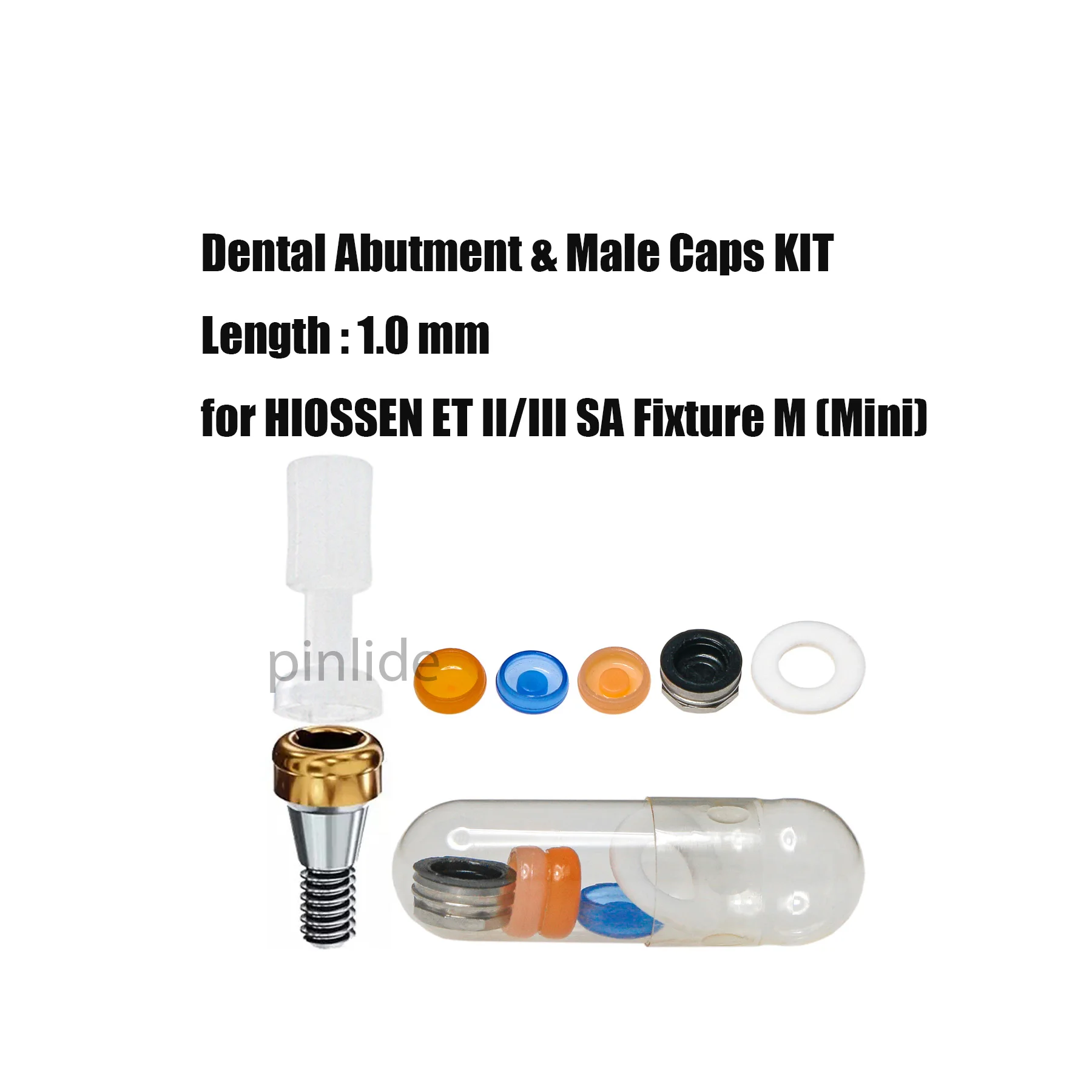 Dental Retention Implant Male Caps  Abutment Overdenture Kit for Hiossen  Mini 1-6mm