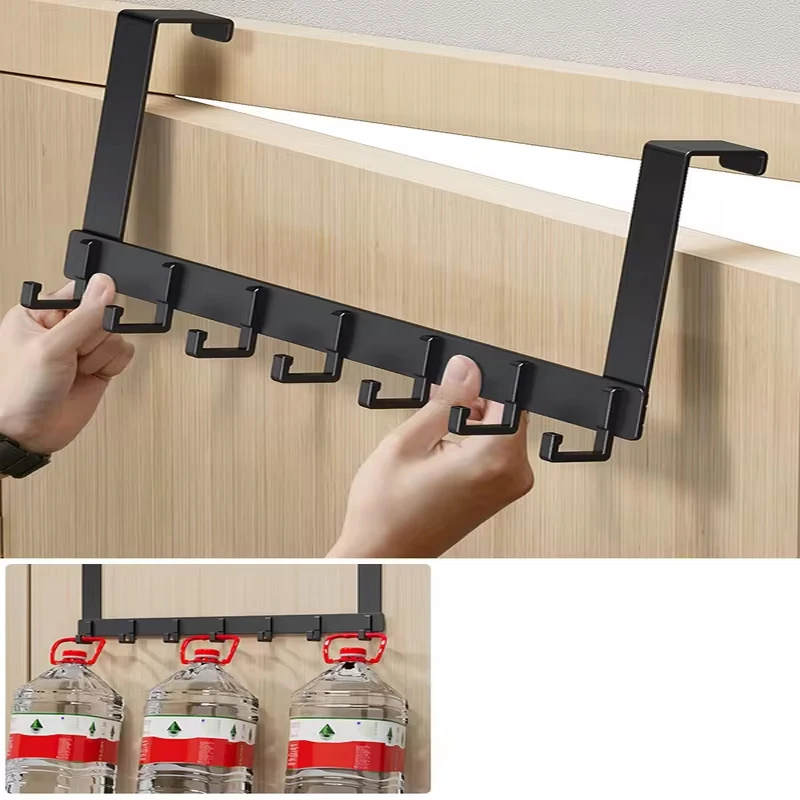 Door Behind Hook Storage Wall Hanging Clothes Hanger Coat Hook Punch-free Hanger Bedroom Organizer Storage Kitchen Accessories