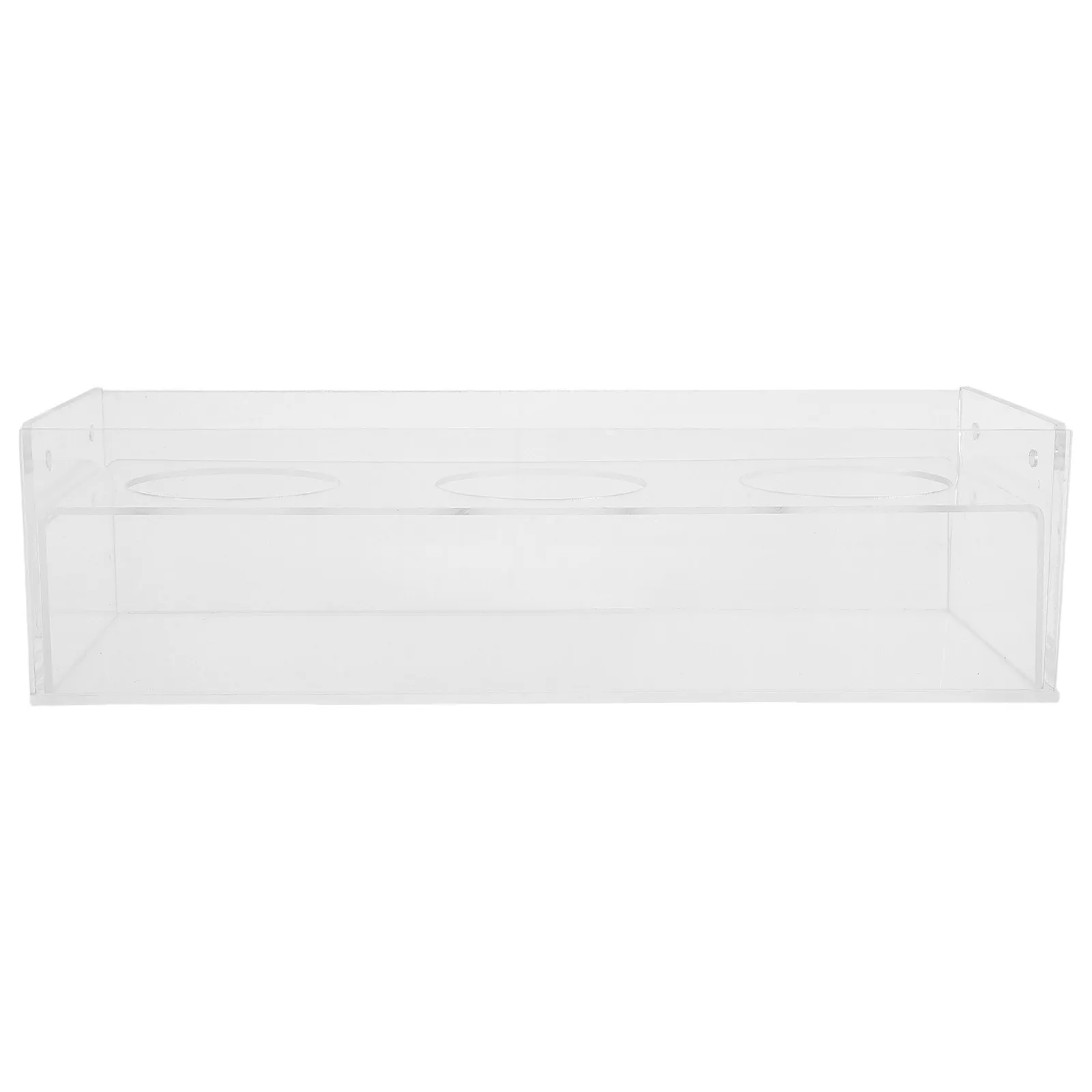 

6-Slots Acrylic Cup Holder 13.6 X 4.9 Inch Clear Beverage Rack 2-Tier Display Stand Iced Coffee Can Organizer Bar Counter Cooler