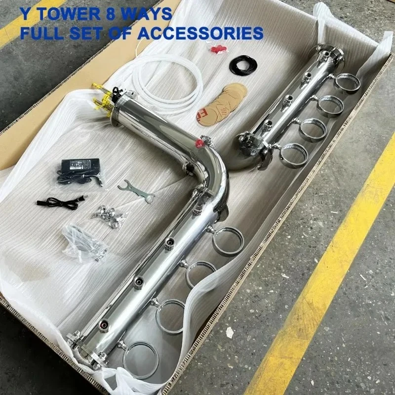 Innovative Silver Beer Tower with Light Emitting Diode 4/6/8 Dispenser
