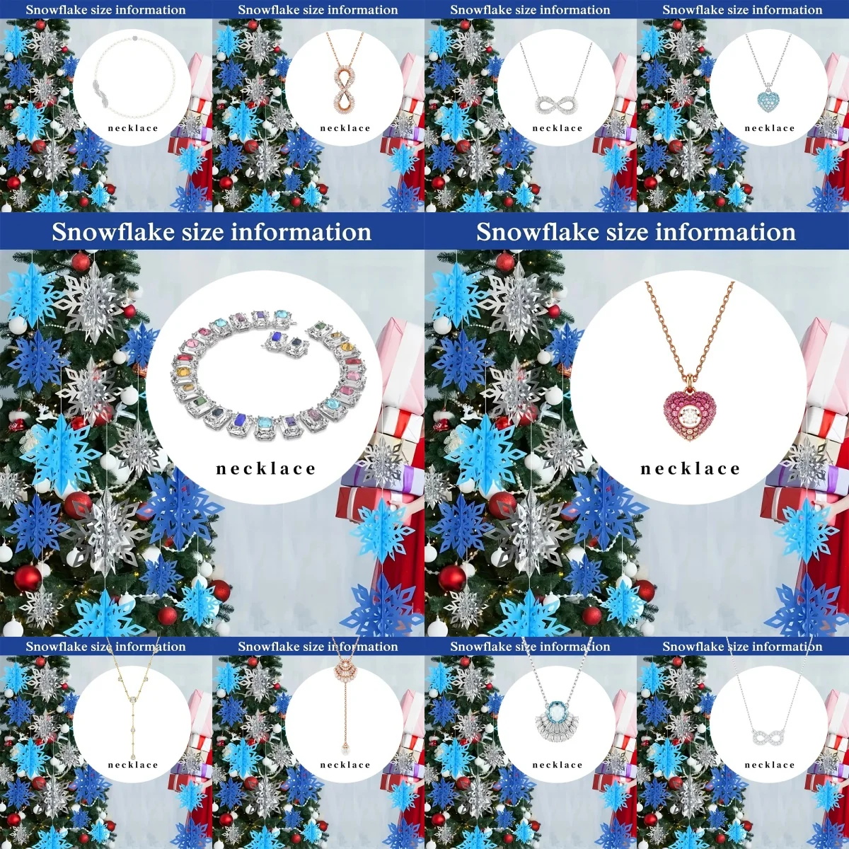

2025 New Christmas Decoration Christmas Ornament Pendant SW Necklace Classic Series Style Women's 18