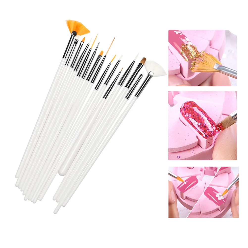 Juego de pinceles para uñas, 15 Uds., 5 bolígrafos punteados para diseño de manicura, Kit de pintura artesanal, juego profesional de pinceles para decoración de uñas para el hogar, herramientas de uso