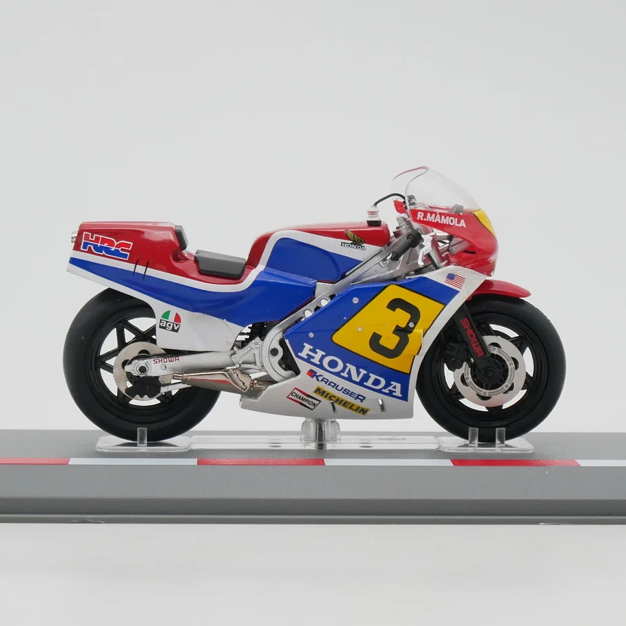 IXO 1:18 Scale Diecast Alloy Moto GP 1984 Honda NS500 Randy Mamola Motorcycle Toys Cars Model Classic Adult Gift Static Display