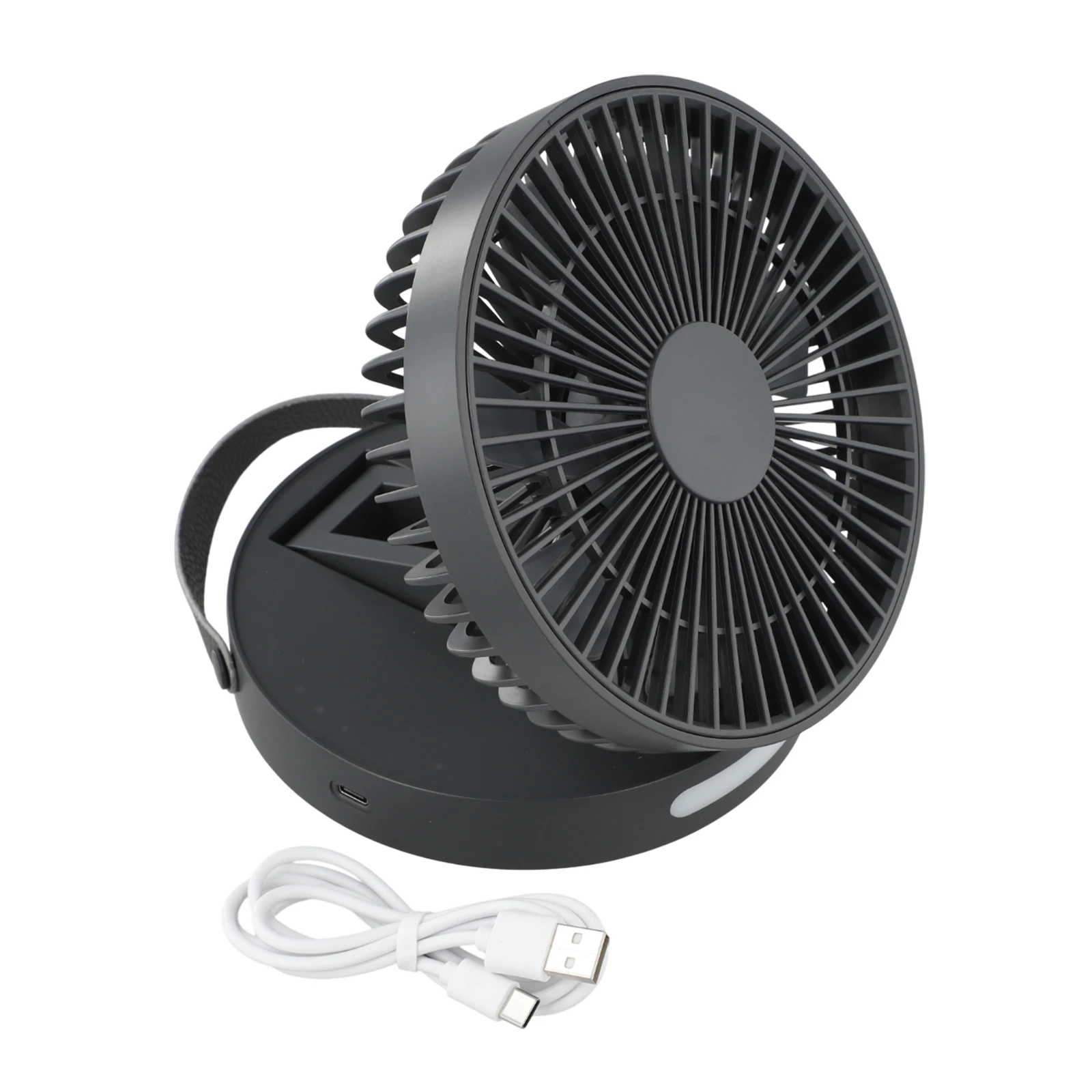 Digital Display Fan Folding Rechargeable Fan Built-in Rechargeable Battery White Cooling In Summer For Home Use