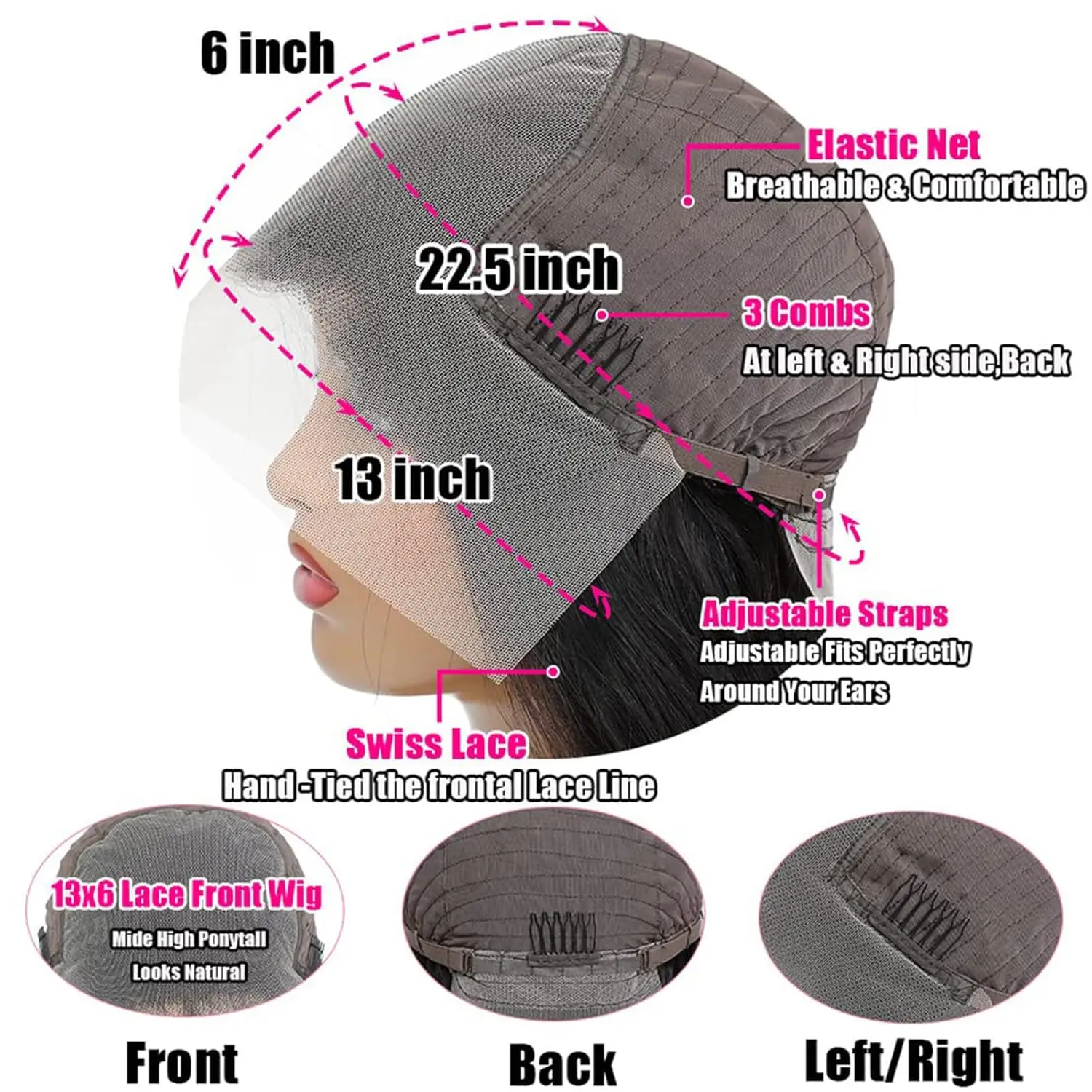 ISEE HAIR 13x6 Body Wave HD Lace Front Human Hair Wigs For Women Brazilian Human Hair Body Wave HD Transparent Lace Frontal Wigs image 3