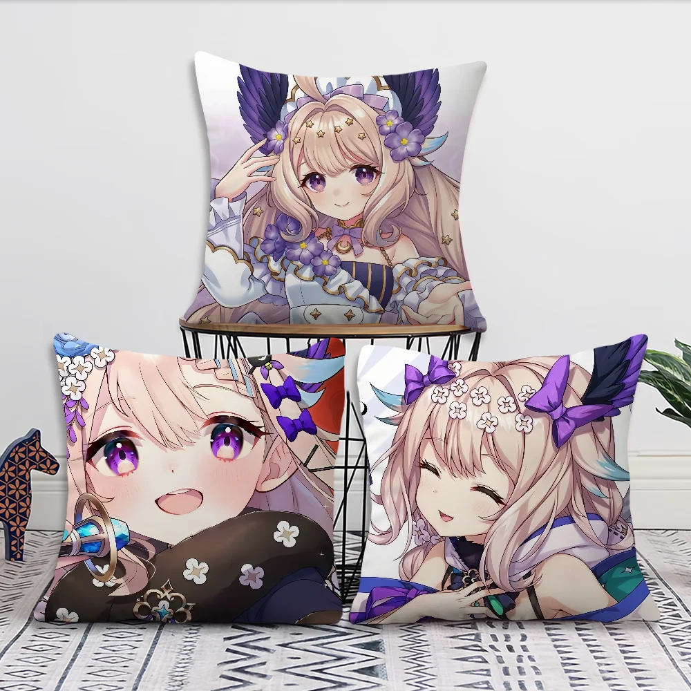 Comfortable soft Pillow n-NIJISANJI Case for Sofa vtb Living e-Enna Room Home office Decor a-Alouette and Protective Covers