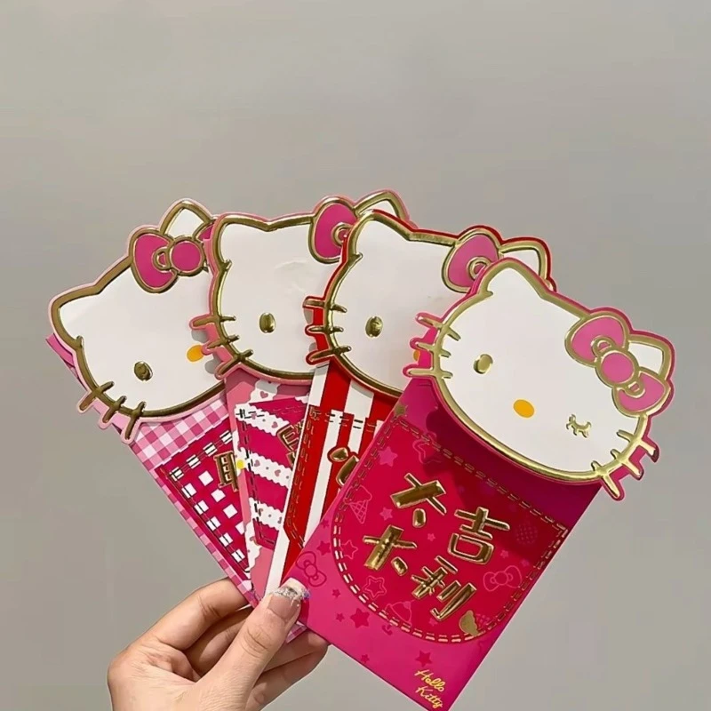 New Hello Kitty anime cute cartoon red envelope congratulations on getting rich, new year blessings and good-looking gift bag