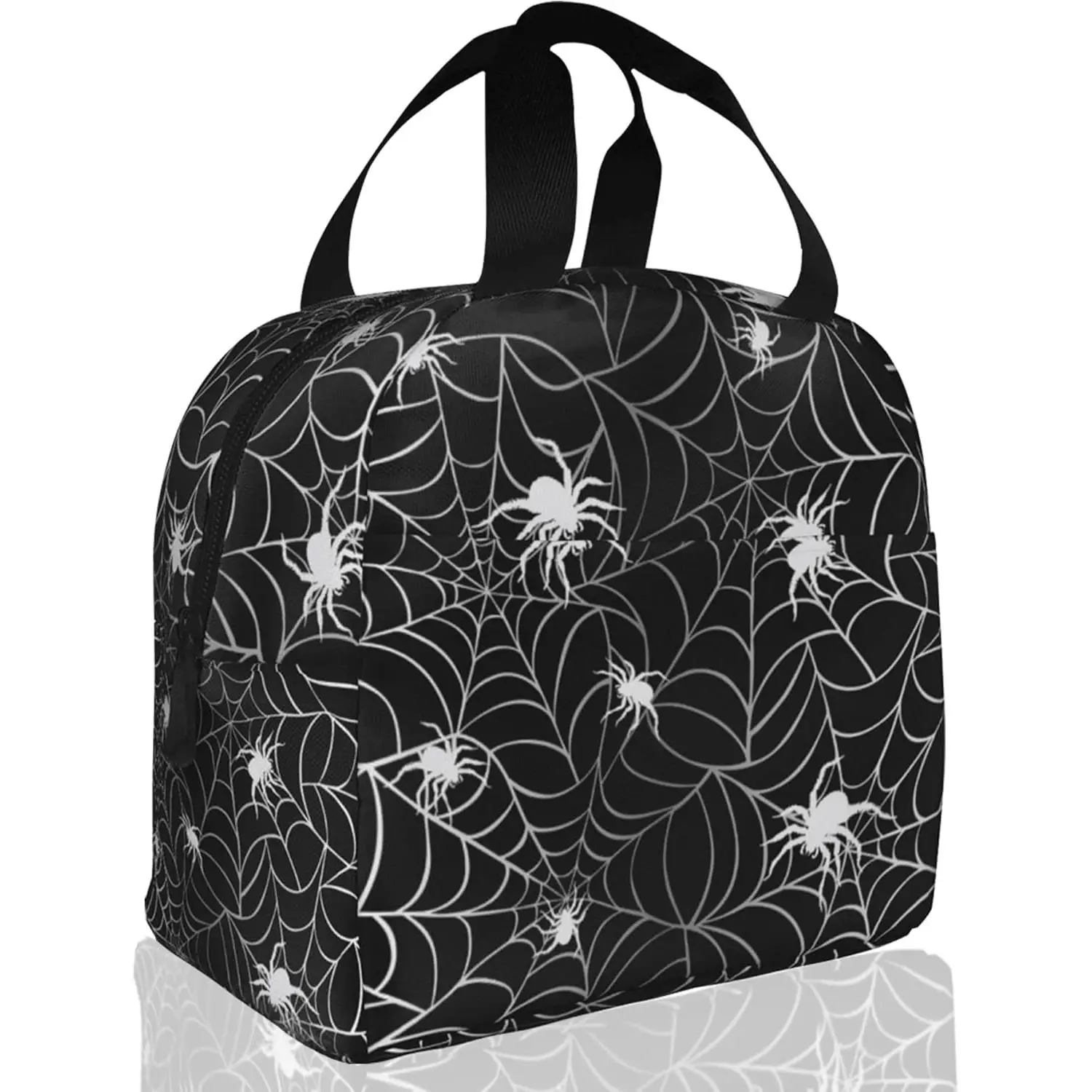 

On Webs Insulated Lunch Bag Reusable Lunch Box Women Men,Cooler Thermal Meal Tote for Kids School Student Picnic Office Work