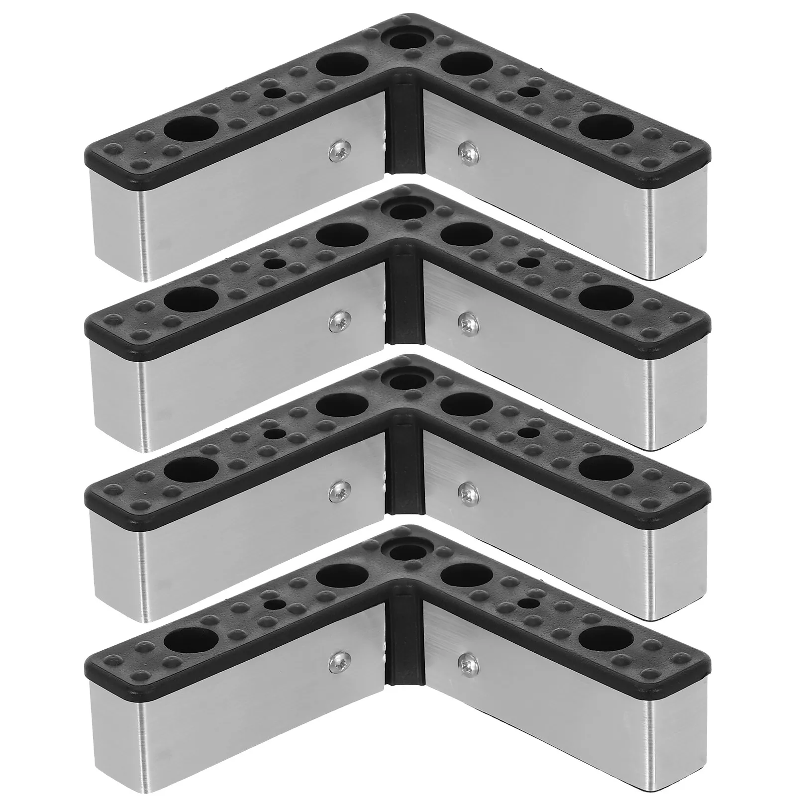 4Pcs Furniture Legs Aluminum Alloy Sofa Leg Risers L Shaped Metal Cabinet Feet Furniture Support for Couch Sofa Table Cabinet
