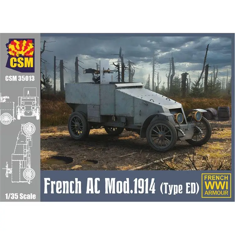 Copper State Models CSM35013 1/35 French Armored Car Modele 1914 (Type ED) Model Kit