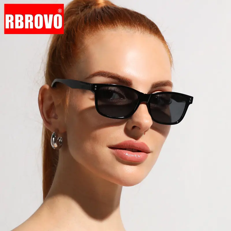 RBROVO Small Vintage Sunglasses Women 2023 Luxury Square Eyewear for Women/Men Simple Fashion Glasses Women Lentes De Sol Hombre