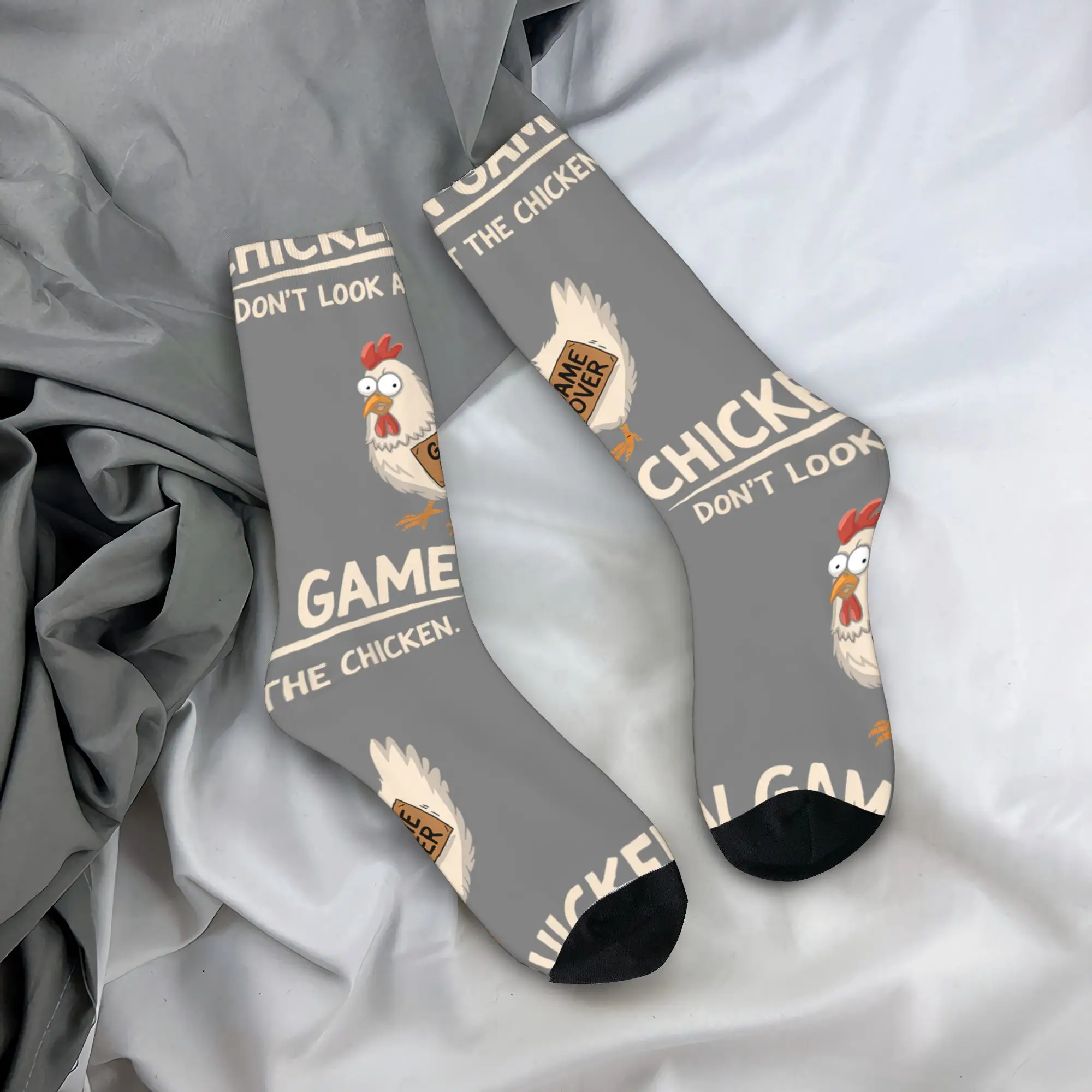 

Chicken Game Don't Look at The Chicken Чулки Взрослые Мужские Носки Мягкие Дышащие Забавные Носки Зимние Беговые Нескользящие Носки Подарок