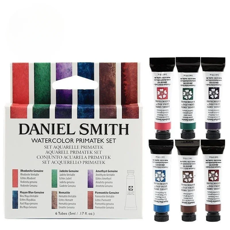 Daniel Smith Professional Artists 6 kolorów 5 ml Tuba Pigmenty akwarelowe Kolory mineralne Niezbędny zestaw startowy Acuarelas — zdjęcie produktu 6