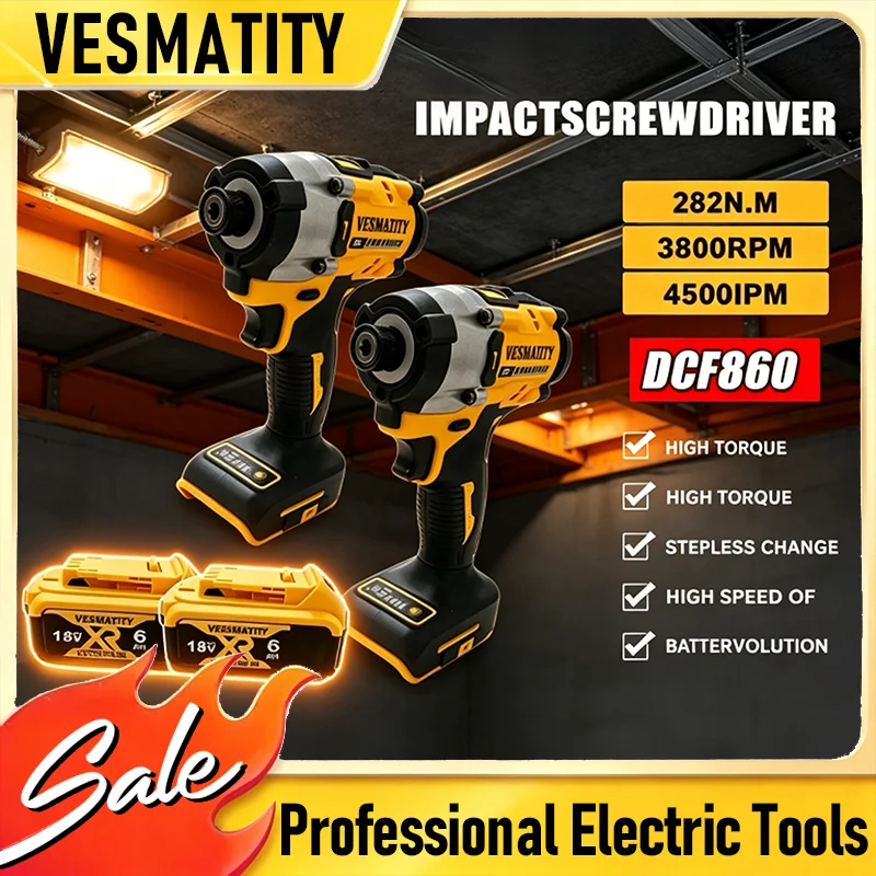 Brushless Compact Driver DCF860 Cordless Rechargeable Electric Screwdriver Professional Upgrade Power Tool for DeWALT Battery