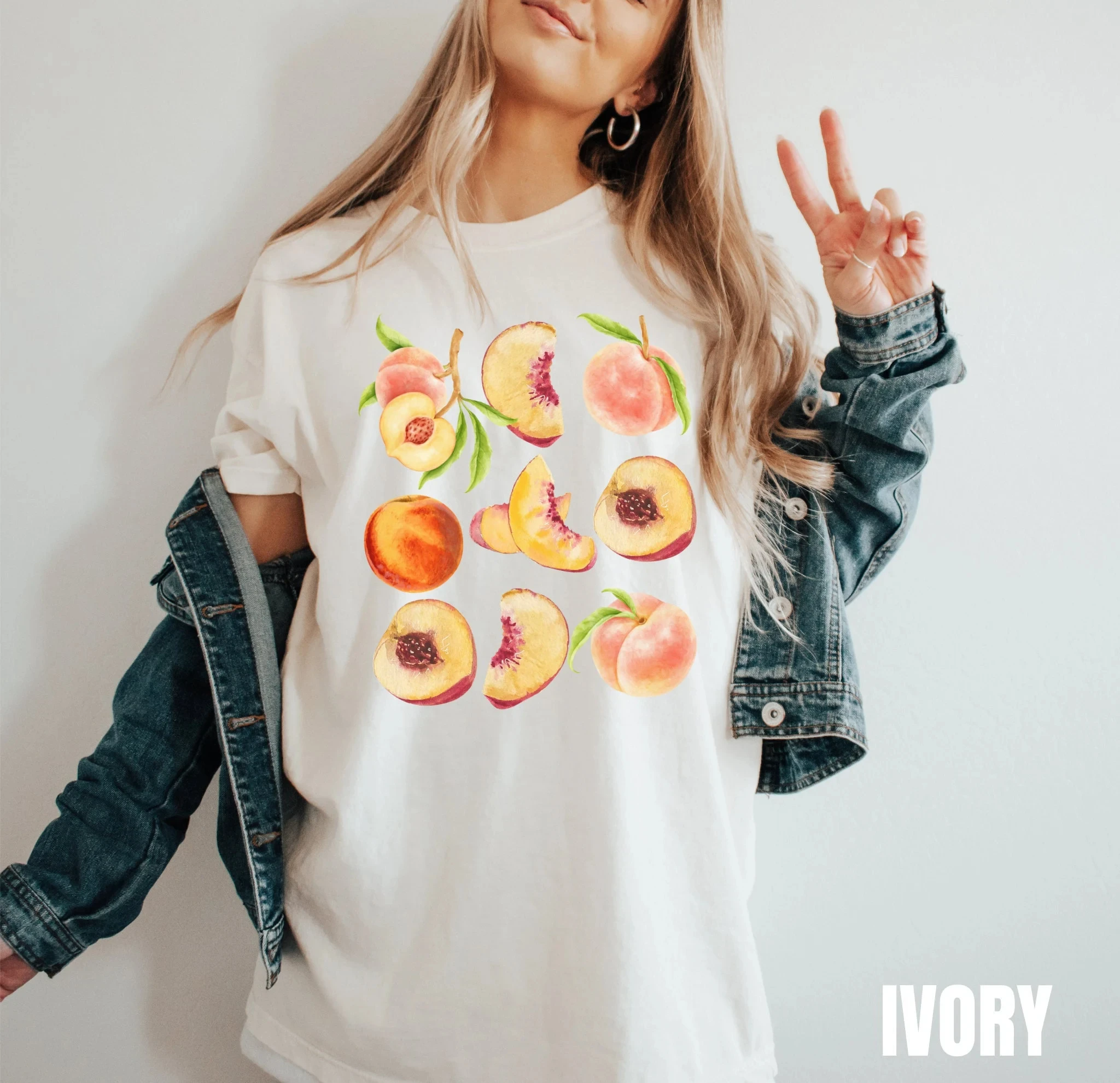 

Plus Size Summer Women's Vintage Boho Peach T-Shirt Unisex Cotton Breathable Stylish Versatile Street Style Oversized