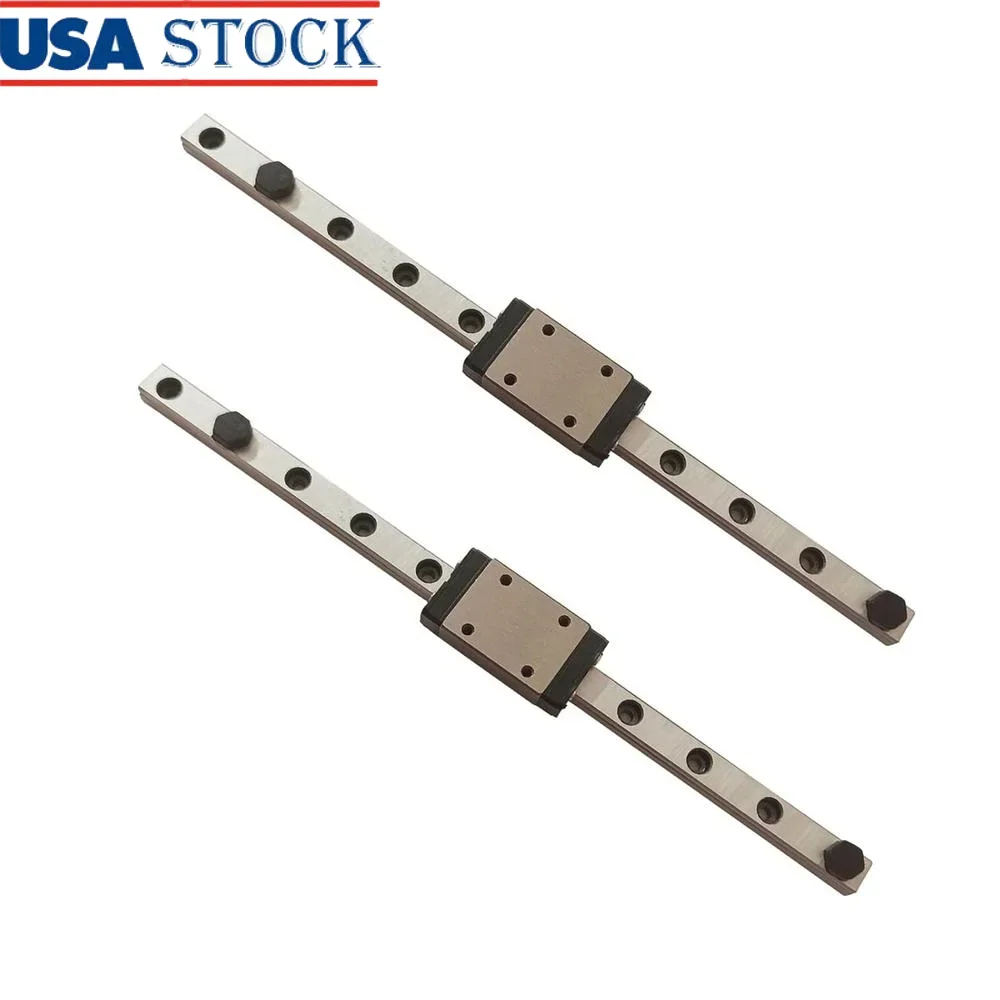 

MGN7 Linear Rail Set 350mm 2PCS Miniature Linear Motion Guideway with 2PCS 7mm Bearing Carriage Block Precision Robotics