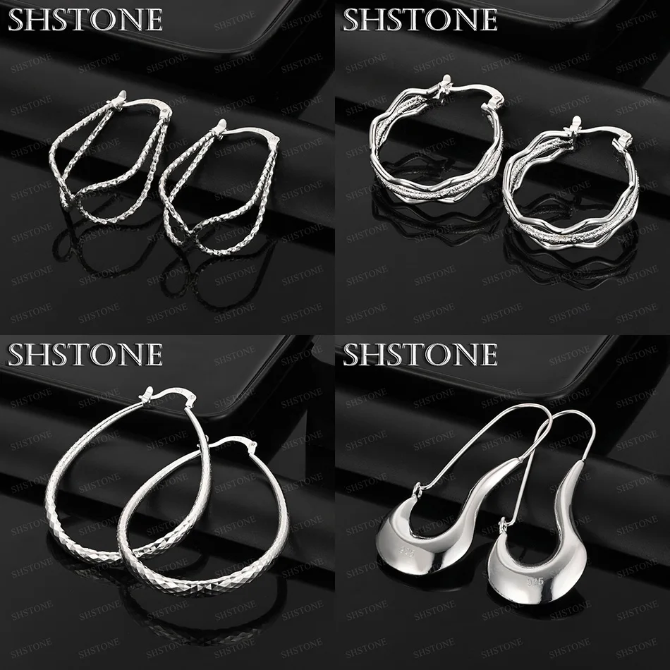

Classics Popular 925 Sterling Silver Hook Hoop Earrings Lady Fashion Trend Jewelry Birthday Party Holiday Gift Accessories