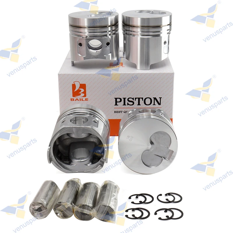 

4D98E Piston With Pin Lock + Clip 4-cylinder For Yanmar Engine YM129903-22081 YM129902-22080 98*2HK+2+3