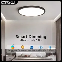 LED Intelligent Ceiling Light 0.9inch Ultrathin APP Remote Control Remote Dimming Home Light Living Room Bedroom Indoor Lighting