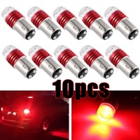 10pcs Car 12V LED Rear Taillight Tail Brake Light Strobe Flashing LED Lamp Motorcycle Warning Light Bulb Red Stronger Light