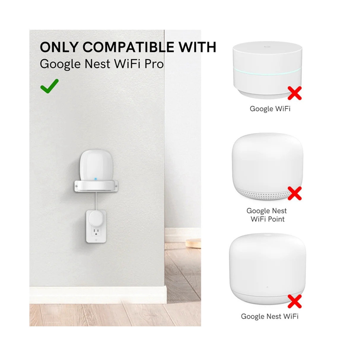 

Настенный кронштейн для Google Nest WiFi Pro, умный настенный кронштейн для динамика, 2 шт.