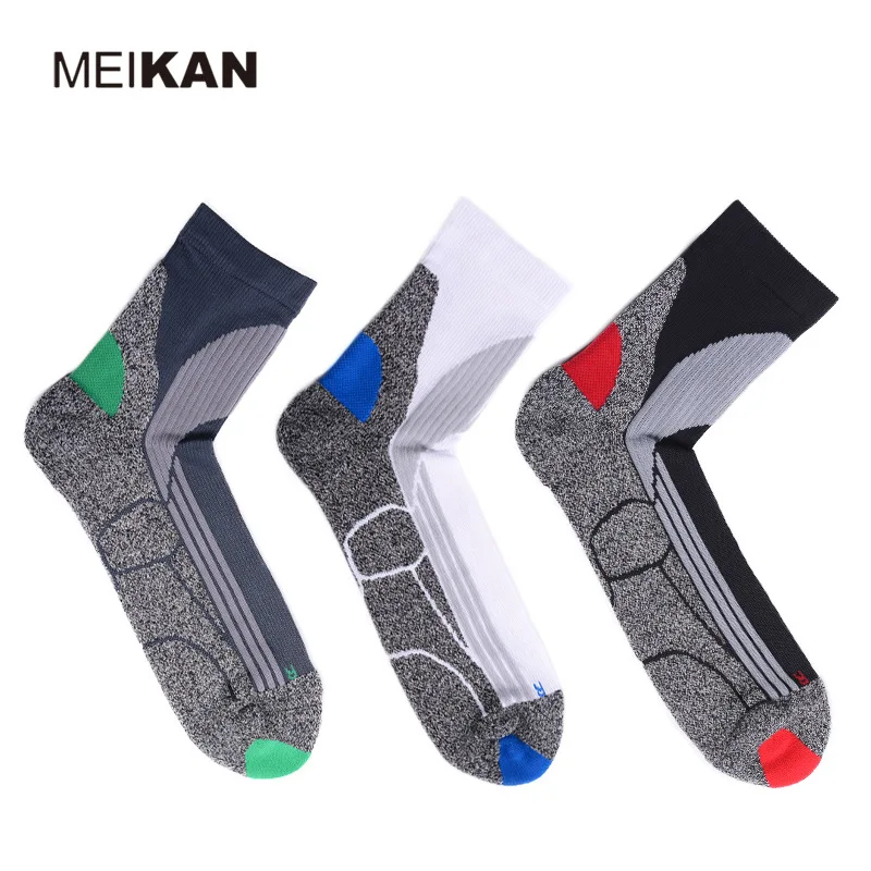 Men's Professional Outdoor Sports Socks Coolmax Running Socks Terry Sole Pressure Socks MEIKAN MK5015