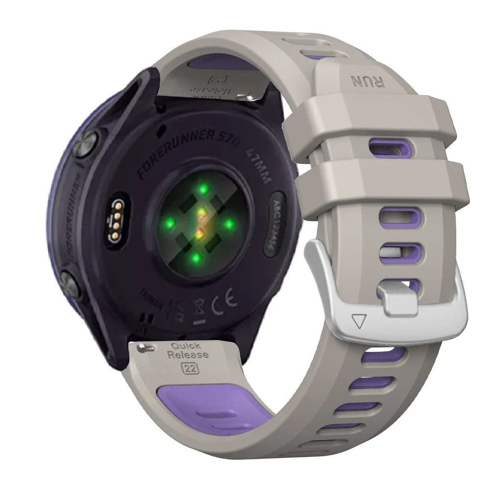 Cinturino per orologio in silicone da 22 mm per Garmin Forerunner 570 47mm Forerunner 265 255 Venu 3 2 Vivoactive 4 cinturini cinturino cinturino