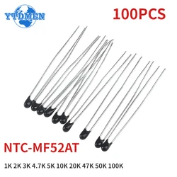 Termistor NTC de piezas, Kit surtido de 10 valores, resistencia térmica MF52AT, 1K, 2K, 3K, 100K, 5K, 10K, 20K, 47K, 50K, 4,7 K, 100, 3590, 5%,