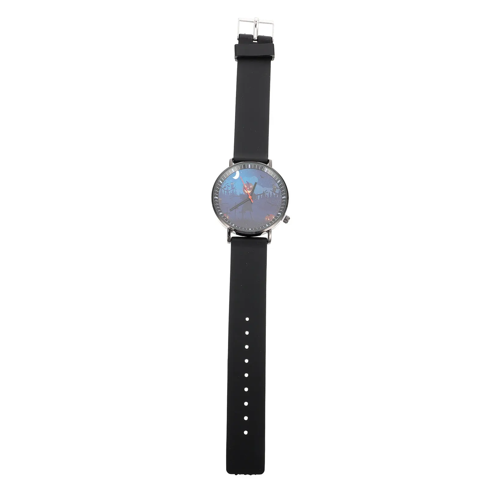 1Pcs Stylish Halloween Watch Premium Stainless Steel Plastic Lightweight Festive Wristwatch for Teens Students Unisex Fashion