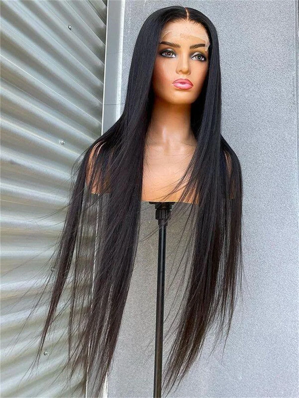 Long Soft 5x5 Silk Base Silky Straight Natural Black 30