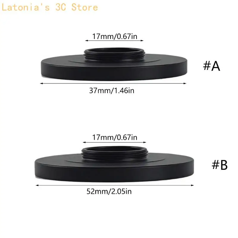 Präzise gefertigter 17-mm-Objektivadapter aus massivem Aluminium, der Objektiv in ein Standardfiltergewinde umwandelt – Detail 6