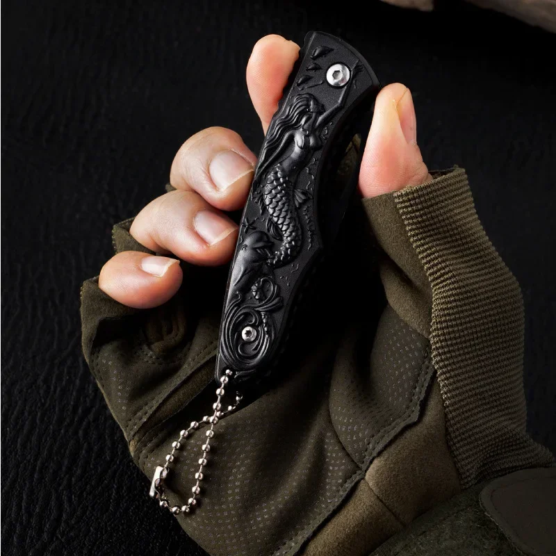 One knife for multiple scenarios, outdoor camping self-defense hunting folding knife, kitchen fruit knife versatile tool