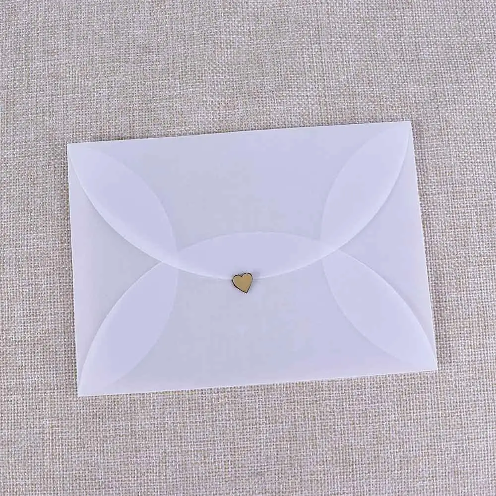 

Wedding Gift Packing For Letter Postcard Vintage White Sulfuric Acid Paper Envelopes Semi-transparent For DIY Paper Envelopes