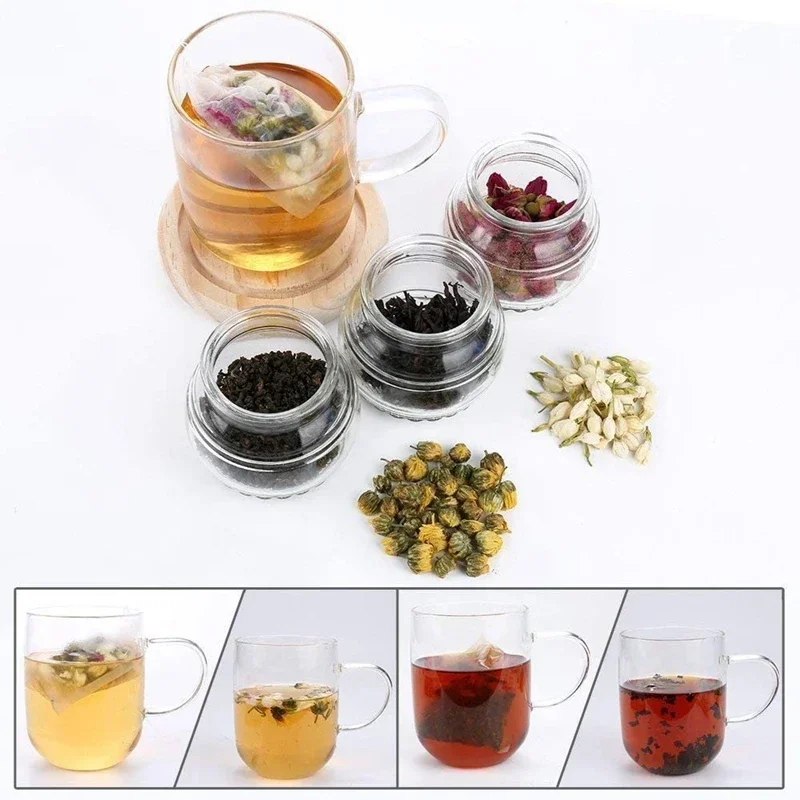 Bolsita de té desechable para preparar té, bolsa de condimentos para sopa, guisos, ingredientes de medicina tradicional china, bolsitas de gasa, 100 piezas