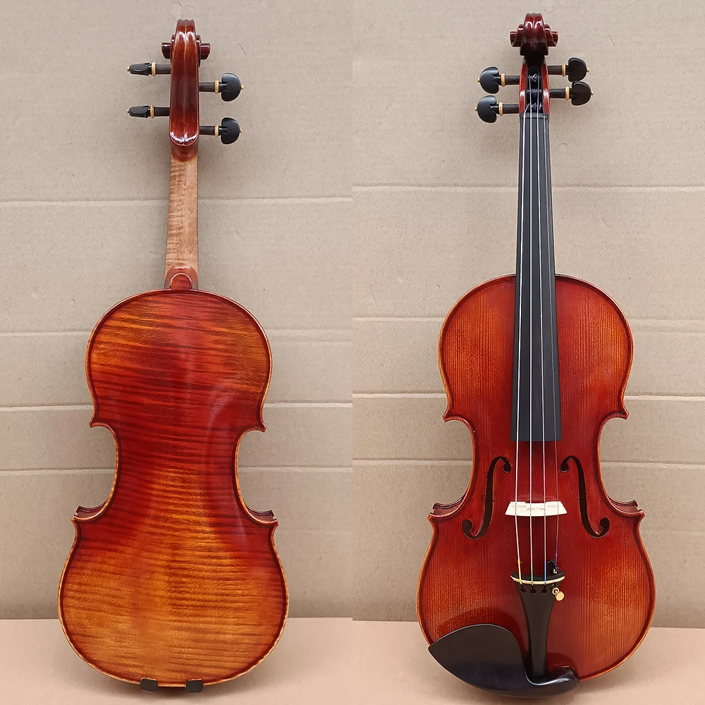 Over 40 years All European spruce 100% Handmade Violin 4/4 size strong tone Italian retro Oil Varnish Violin Professional brown