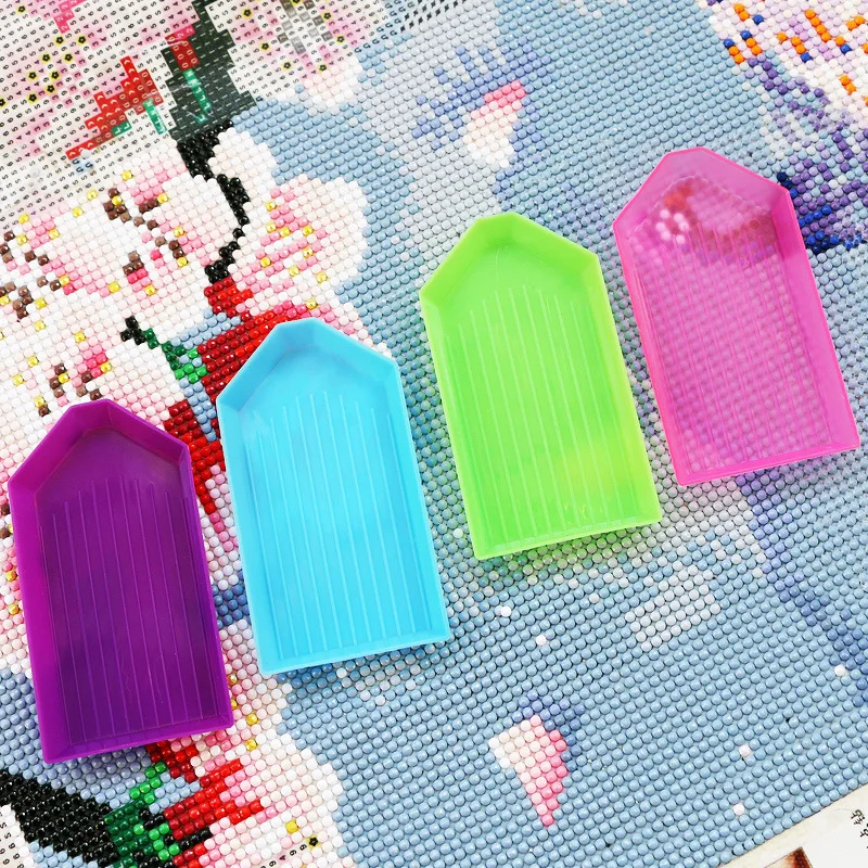 10-Pack Small Diamond Painting Trays, 9cm Pointed-Tip Drill Plates, Assorted Colors Accessories Kit for Diamond Painting view 4