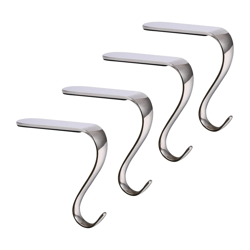 Christmas Stocking Holders Xmas Fireplace Hanger Hooks Holiday Mantel Garland Clips Metal Grips Set Of 4 Durable