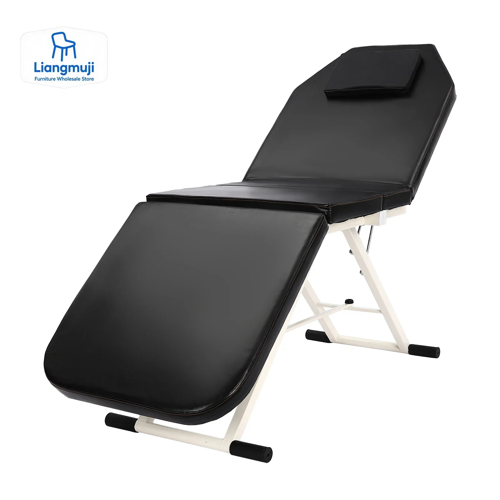 

3-Fold Beauty Bed Massage Table Portable Cosmetic Bed Adjustable Bed White/Pink/Black with Storage Bag massage table portable