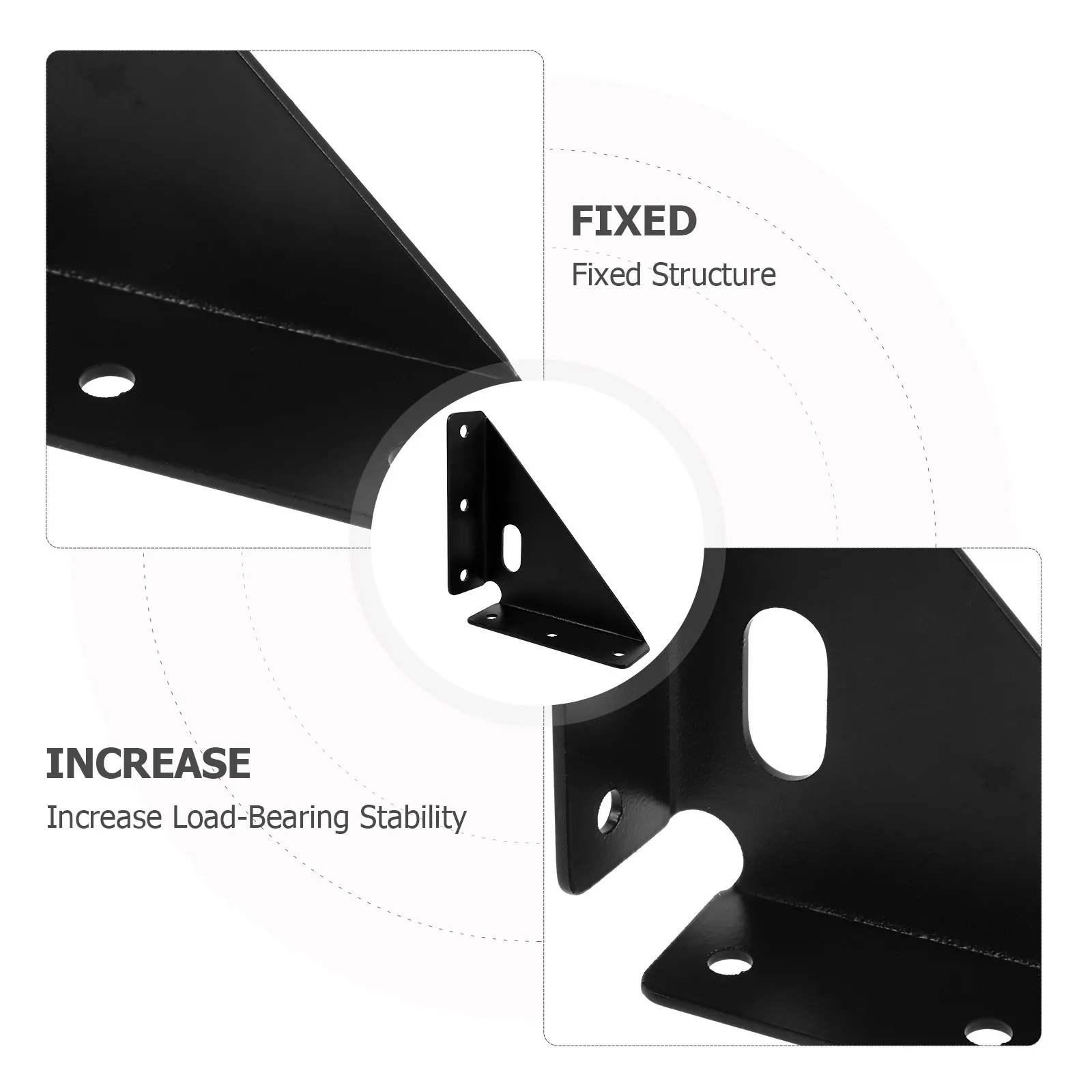 Triangle Corner Brackets 4Pcs Heavy Duty 86mm Wood Furniture Shelf Bed Table Cabinet Support White Anti Wobble